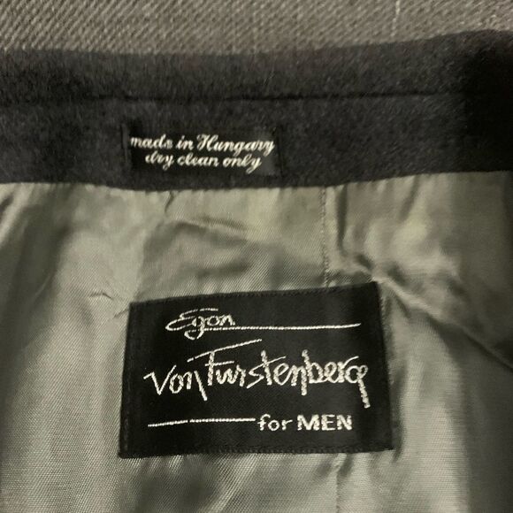 Mens Egon Von Furstenburg Pea Coat - Picture 2 of 8